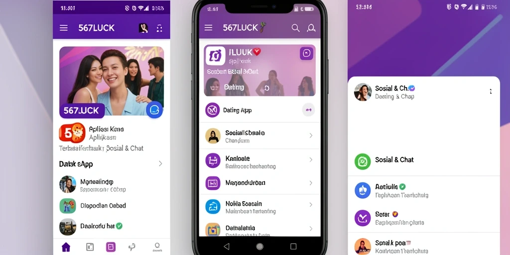 Antarmuka pengguna 567LUCK yang modern dan menarik.