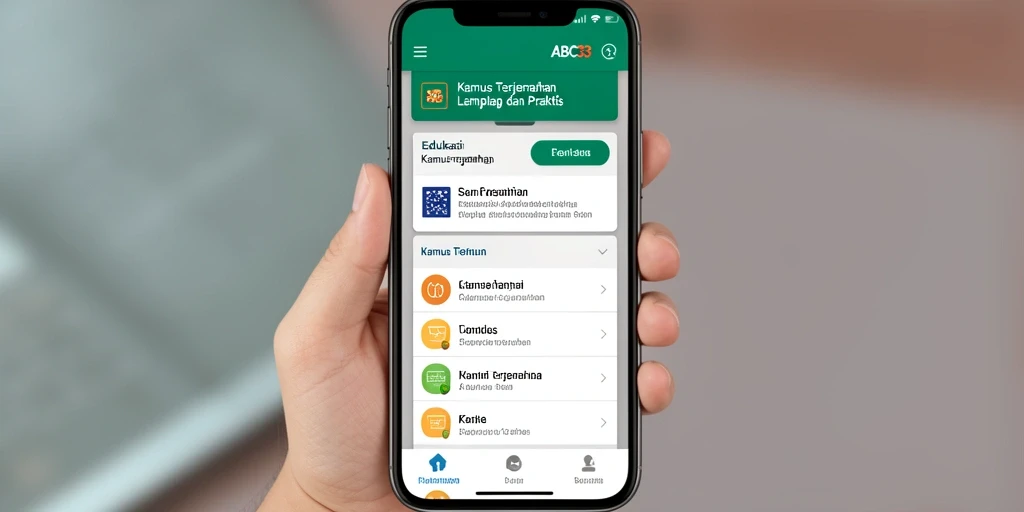 Tampilan antarmuka pengguna ABC33 yang sederhana dan efektif.