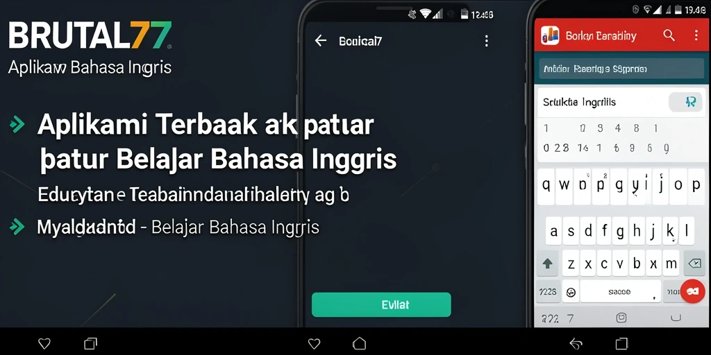 Antarmuka aplikasi BRUTAL77 yang intuitif untuk belajar Bahasa Inggris.