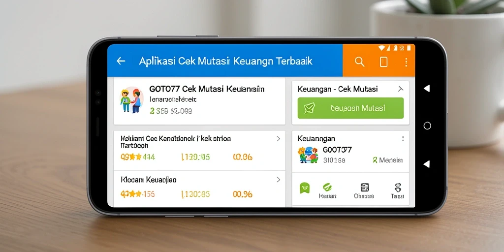 Antarmuka GOTO77 menampilkan mutasi keuangan dengan jelas dan informatif.