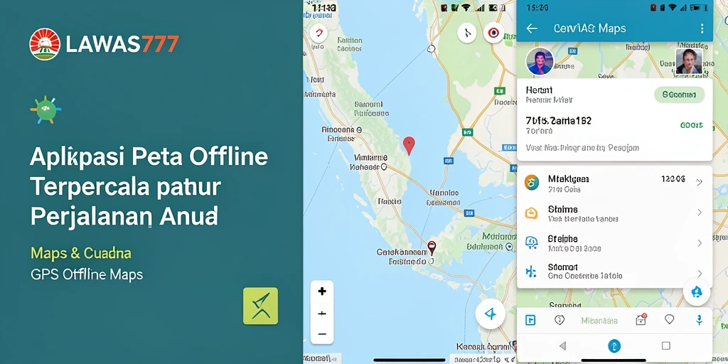 Antarmuka LAWAS777 dengan fungsi GPS Offline Maps yang jelas dan mudah digunakan.