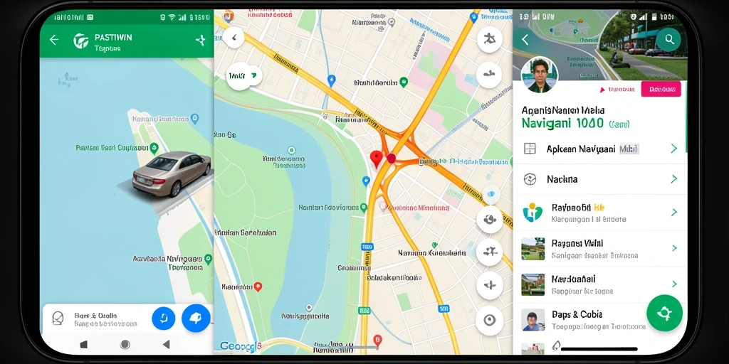 Antarmuka PASTIWIN yang intuitif dan fungsional untuk navigasi mobil.