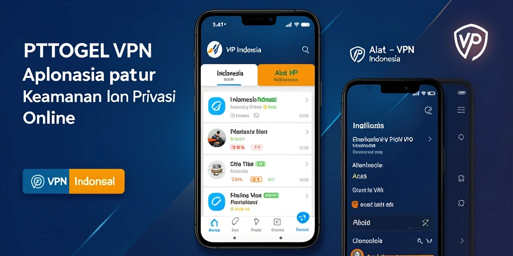 Antarmuka utama aplikasi PTTOGEL dengan fungsi VPN yang mudah digunakan.