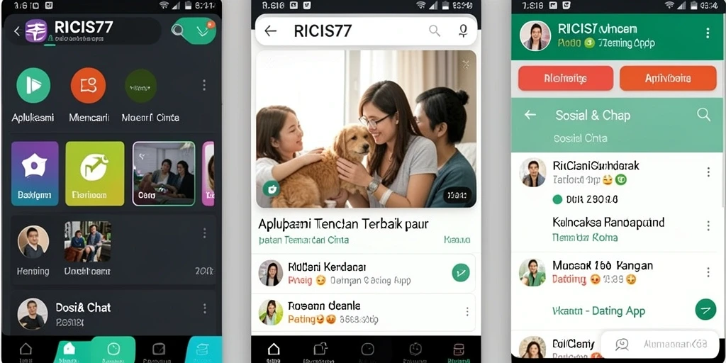Antarmuka RICIS77 yang menarik dan mudah digunakan untuk kencan online.